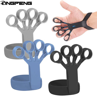 Silicone Grip Device Finger Exercise Stretcher Arthritis Hand Grip Trainer Strengthen Rehabilitation Training to Relieve Pain